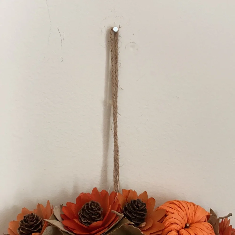 Fall autumn harvest orange wreath